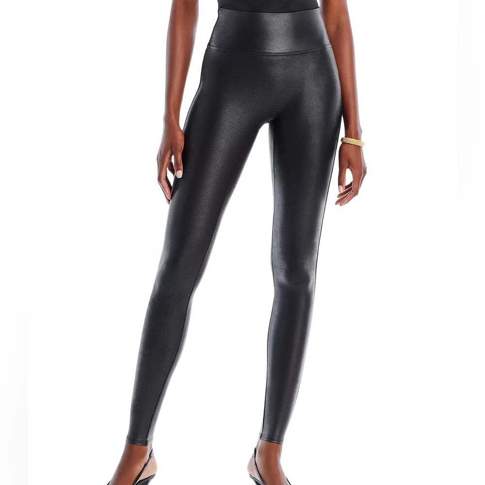 SPANX Faux Leather Leggings In Black, M